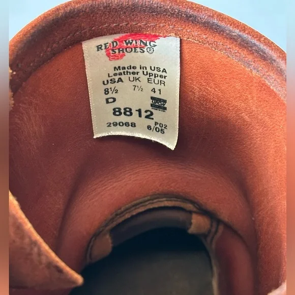 Super Rare Red Wing 8812 Copper Abilene Roughout Engineer Boots - Picture 9 of 10